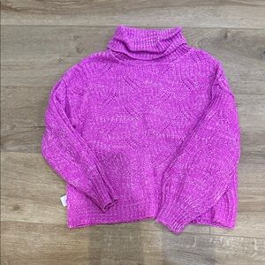 Fate Vibrant Pink Turtleneck Sweater
